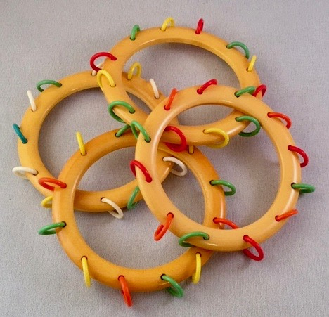 BB145 bakelite tambourine bangles